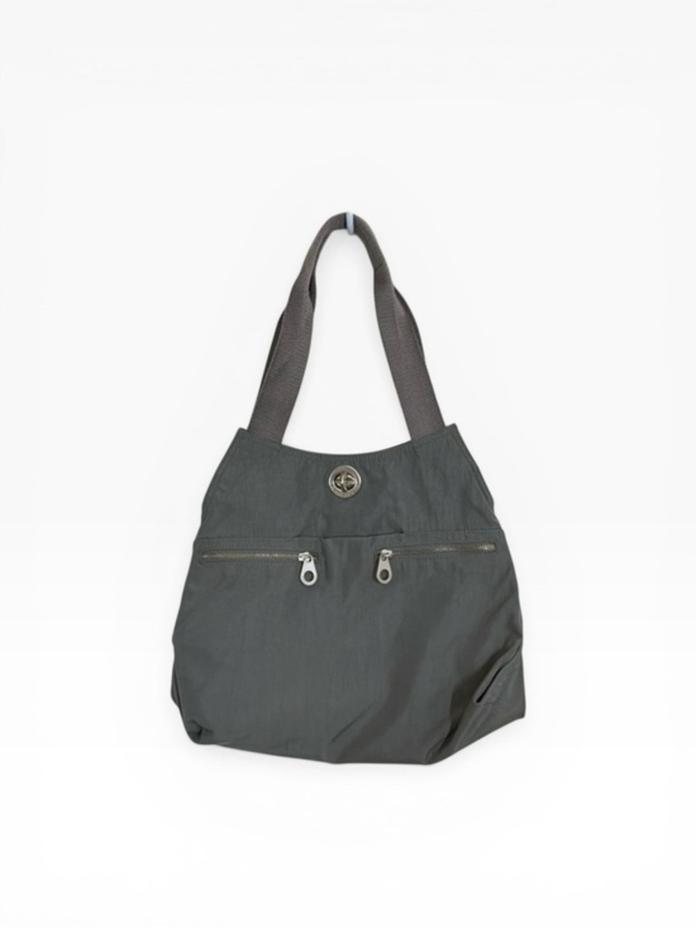 Baggallini Black and Dark Gray Satchel Tote
